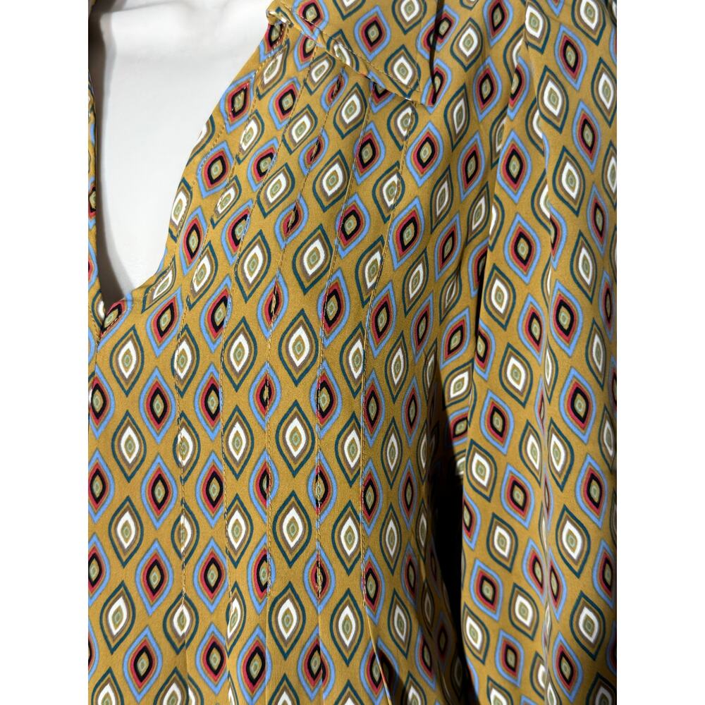 Calista Midi Shirt Dress in a Geometric Medallion Print, Women's Size S - Picture 5 of 8